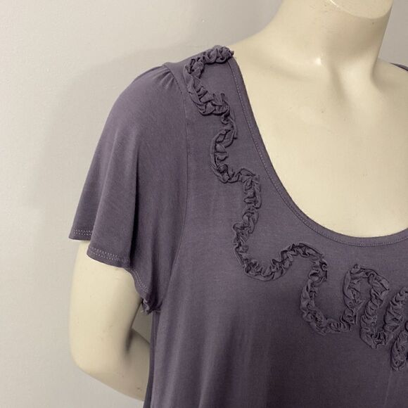 ING Grey Short Sleeve Stretch Top Size 1X - Picture 3 of 5